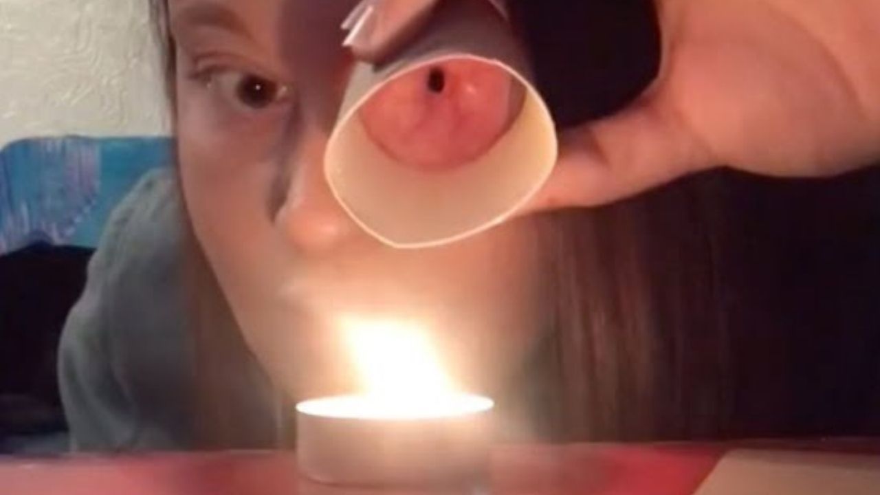 Oh awesome The woman extinguishes the candle by her eye, but the story behind it is painful