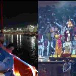 PM Modi in Varanasi: 84 ghats including Dashaswamedh lit by lamps, PM Modi watches 'Ganga Aarti' on cruise