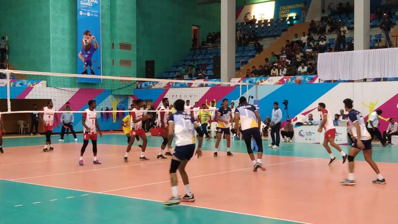 National Games 2022 ભાવનગર ખાતે આયોજિત વોલીબોલની સ્પર્ધામાં ગુજરાતની પુરૂષ ટીમનો વિજય