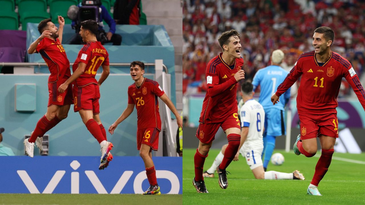 Spain Vs Costa Rica વર્લ્ડકપ ઈતિહાસમાં સ્પેનના 100 ગોલ પૂરા, કોસ્ટા