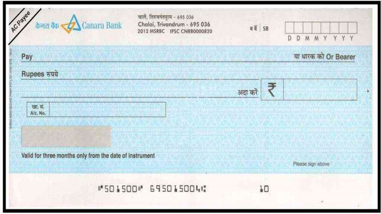 bank cheque 
