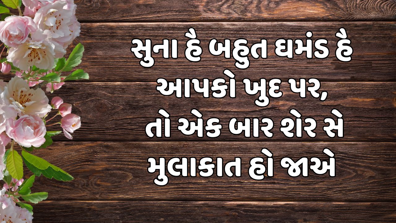 સુના હૈ બહુત ઘમંડ હૈ આપકો ખુદ પર, તો એક બાર શેર સે મુલાકાત હો જાએ