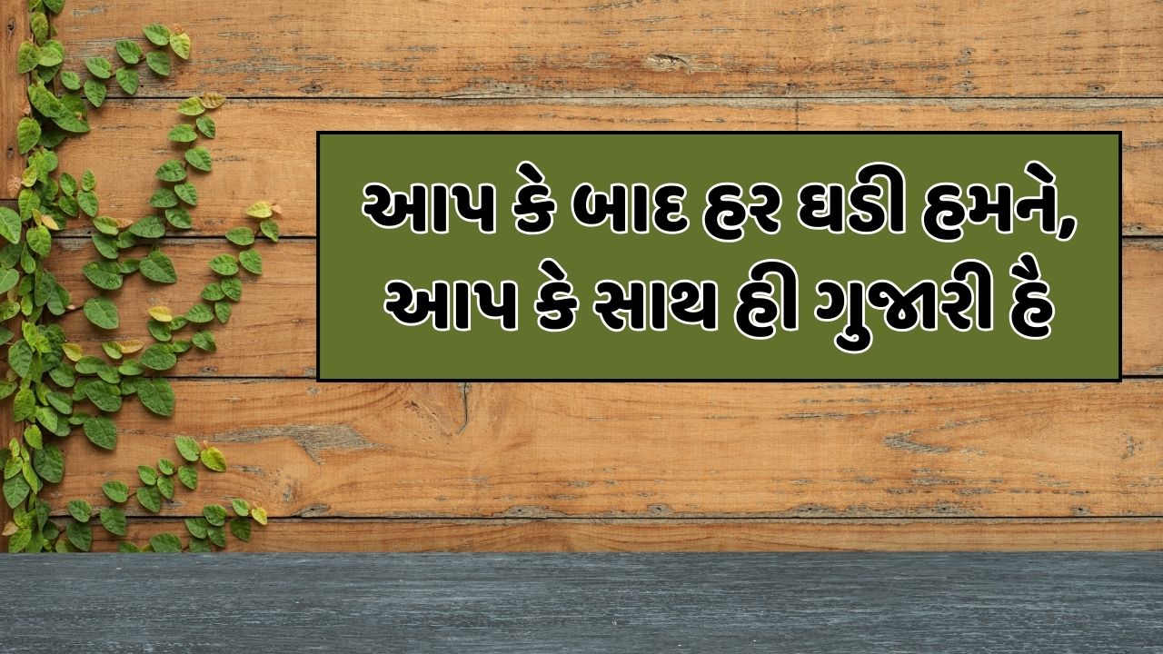 આપ કે બાદ હર ઘડી હમને, આપ કે સાથ હી ગુજારી હૈ 