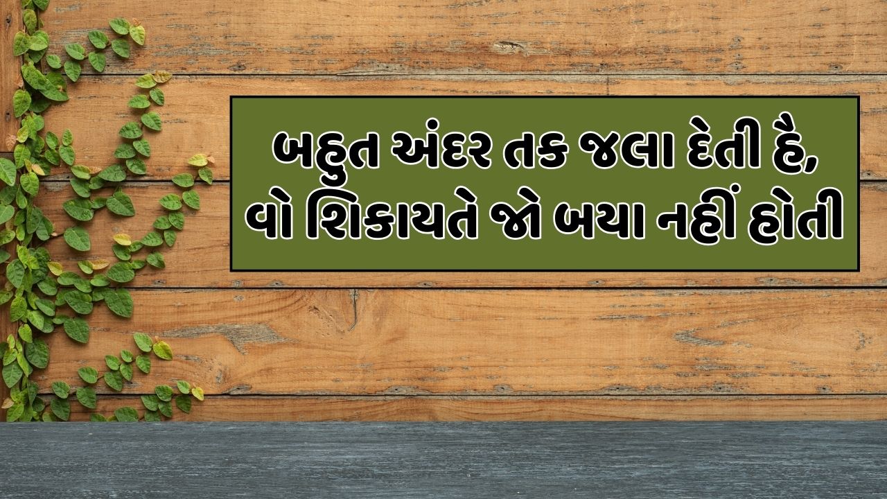 બહુત અંદર તક જલા દેતી હૈ, વો શિકાયતે જો બયા નહીં હોતી