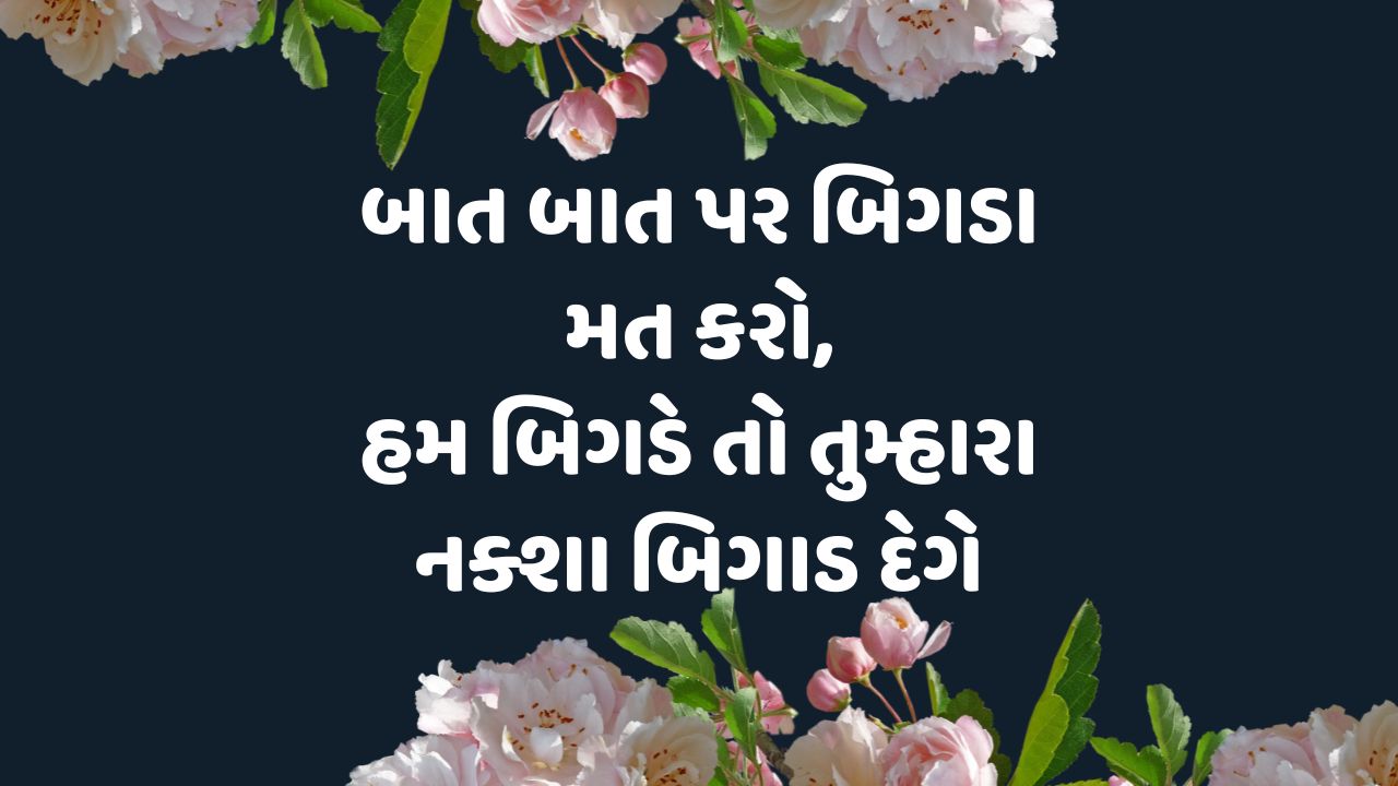 બાત બાત પર બિગડા મત કરો, હમ બિગડે તો તુમ્હારા નક્શા બિગાડ દેગે