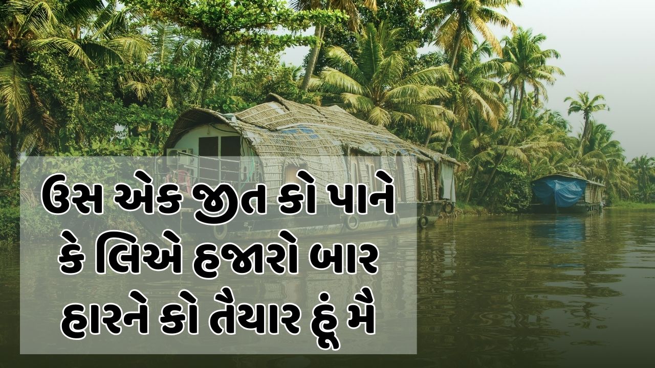 ઉસ એક જીત કો પાને કે લિએ હજારો બાર હારને કો તૈયાર હૂં મૈ